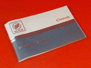 2002 Buick Century Factory Original Owners Manual For Glove Box Rainbowlands Lk