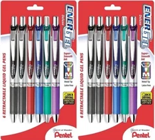 Lot of 12 Pens - Pentel EnerGel RTX Retractable Liquid Gel Pen 0.7mm Medium NEW!