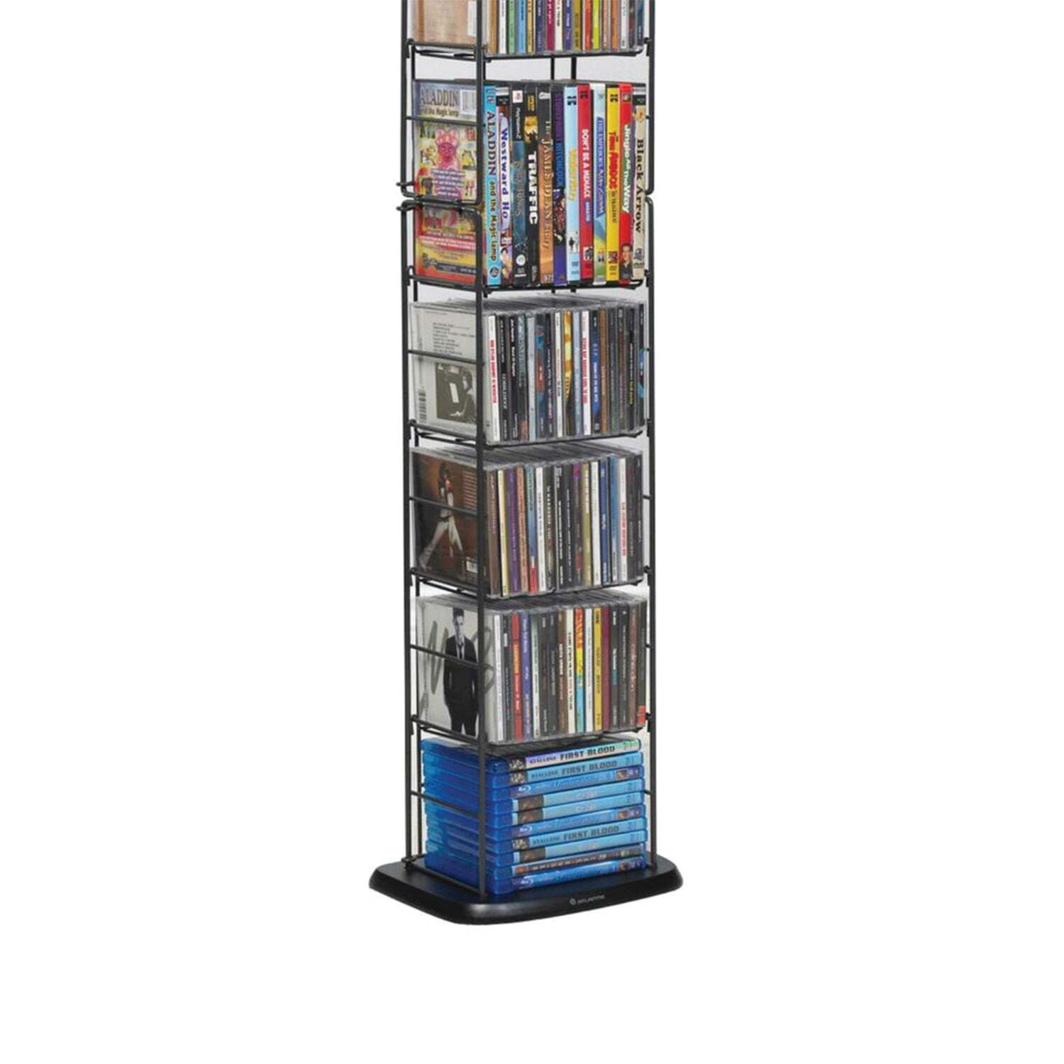 Media Tower Rack Storage 153 CD 72 DVD Shelf Cabinet Organizer Stand Holder New