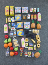 Miniature Food Lot Mixed Drinks Donuts Fruit American Doll Food Packages