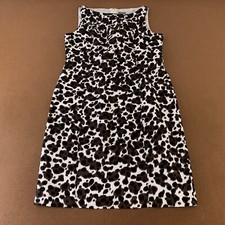 Ann Taylor Women's Size 12 Multi Animal Print Sleeveless Boat Neck Shift Dress