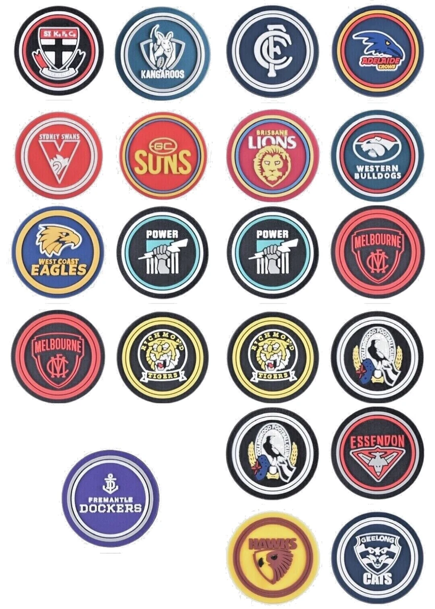 AFL Shoe Charms for Crocs Jibbits AFL Footy Charms Football Sport Aussie Rules
