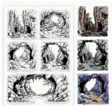 rock clear stamps scenery card NEW Free Ship