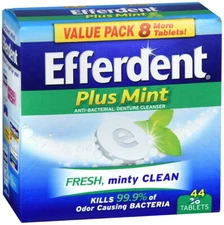 EFFERDENT PLUS MINT TABLET 44CT 