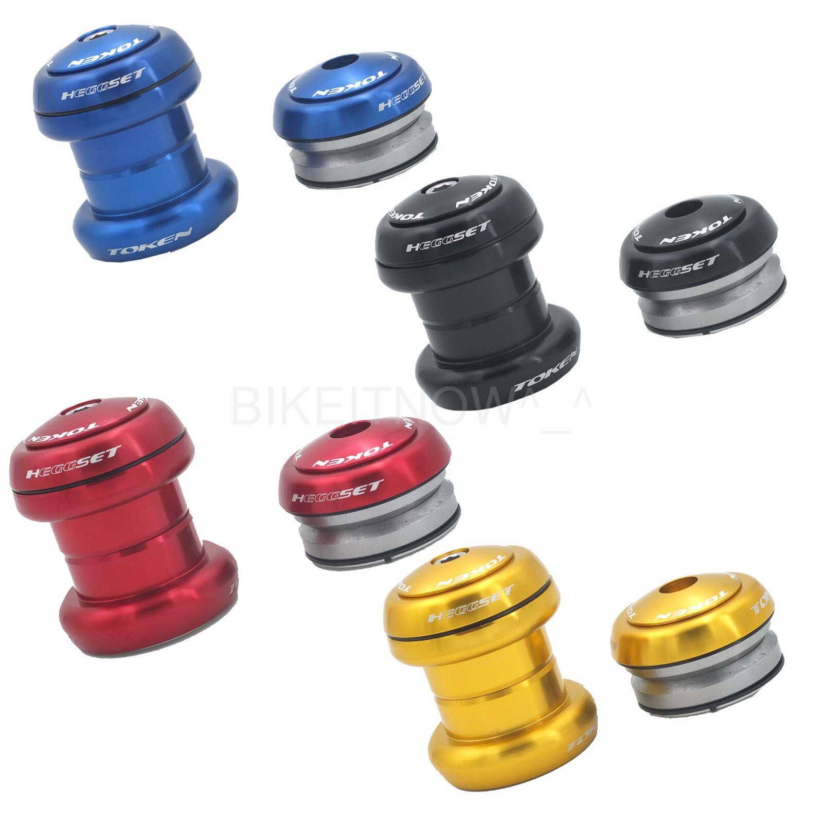 TOKEN TK060 Heggset 1-1/8" 28.6mm Threadless/Integrated Headset Black/Red/Blue..