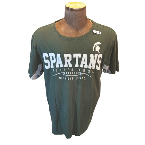 Michigan State University Apparel T-Shirt Men's Sz Large Green Spartans MSU