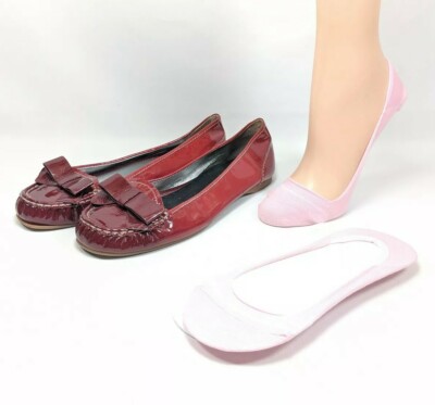 Michelle D Classy Flats Womens Sz 9 Red Patent Leather & 2 Pr Peds Socks (tu25ep