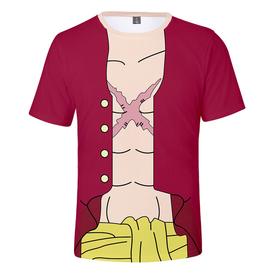 Anime T-Shirt ONE PIECE Roronoa Zoro Trafalgar Law Cosplay Short