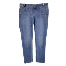 SO Womens Size 7 Blue Solid Straight Leg Jeans