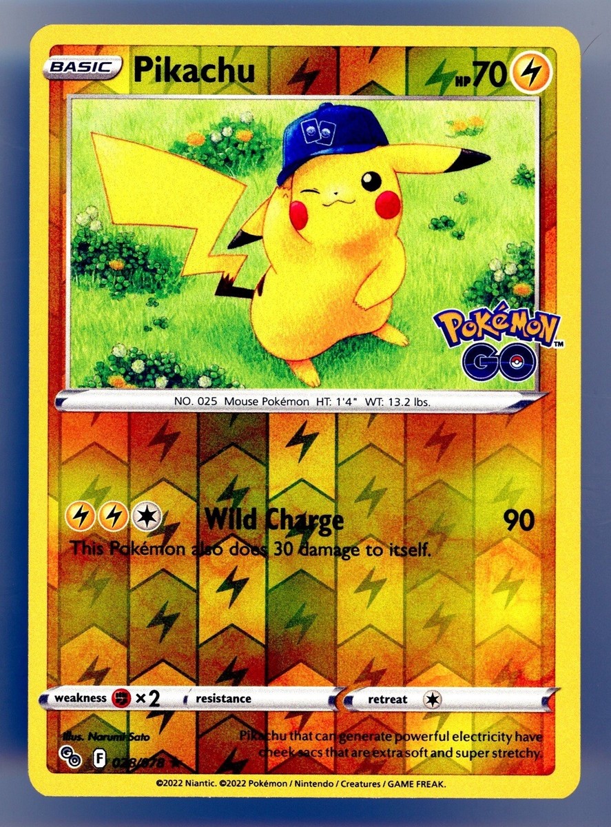 Pokémon TCG Pikachu Pokemon GO 028/078 Reverse Holo Holo Rare | eBay
