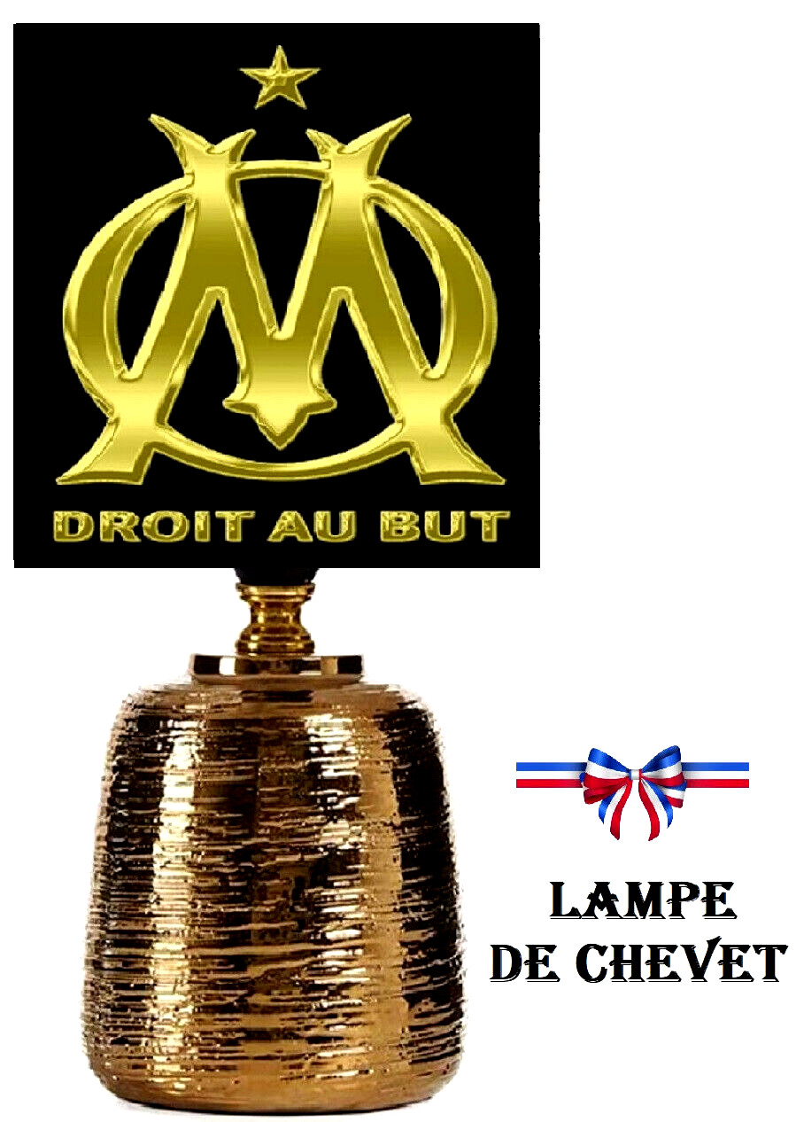 Lampe de chevet foot idée cadeau ballon d'or OM pour anniversaire de garçon