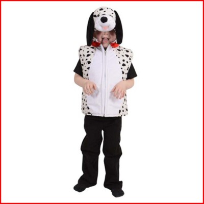 Costume Carnevale Bambino Da Dalmata Animale Vestito Cane