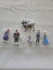 6 Disney Frozen Figures Cake Toppers Anna Elsa Olaf Sven Kristoff Hans