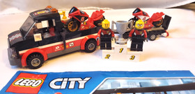 LEGO City #60084 Racing Bike Transporter Complete w/Instructions & All Minifigs