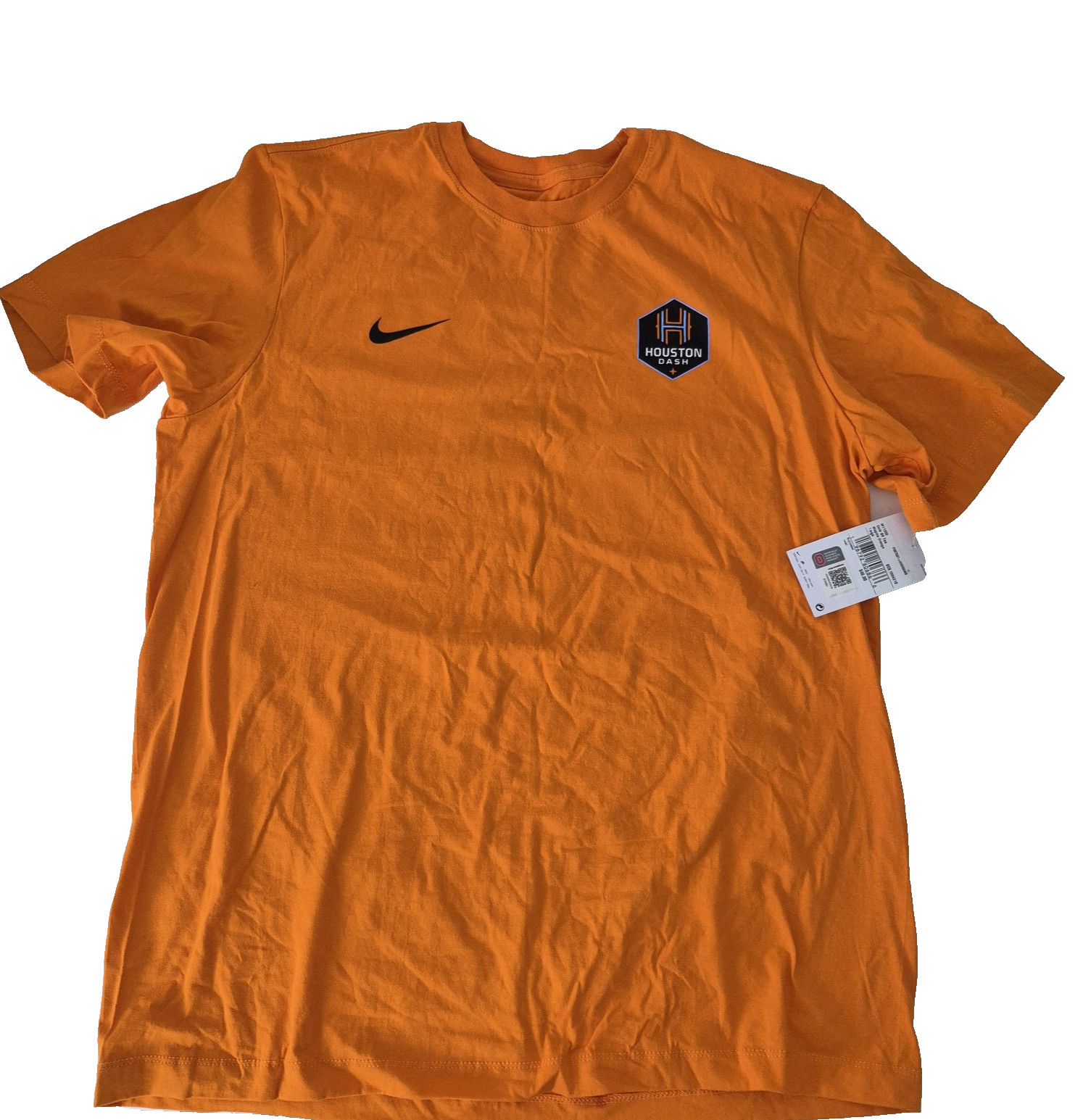 Houston Dash Shirt Mens Large Orange NWSL Soccer Nike Sánchez 7 Magma Cotton Tee