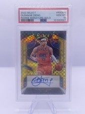 2022-23 Panini Select Ousmane Dieng Rookie Gold /10 Auto PSA 10 RS-ODG Thunder
