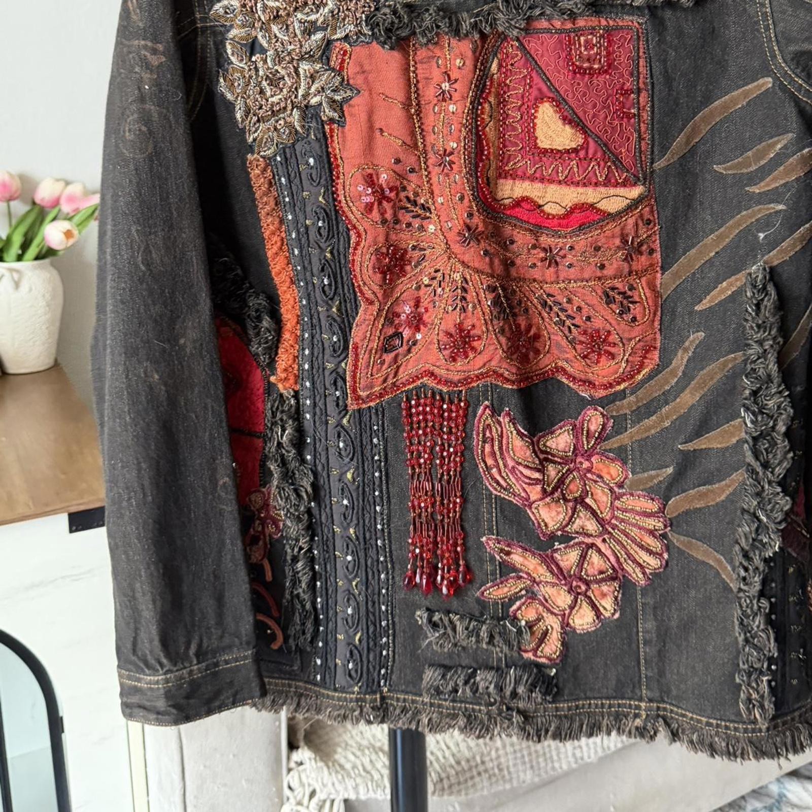 Chico’s Boho Patchwork Denim Jacket - image 4