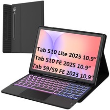 for Samsung Galaxy Tab S10 Lite/S10 FE/S9 FE 10.9"/S9 11" Keyboard Case: 3 Zo...