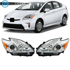 Headlights Halogen For 2012 2013 2014 2015 Toyota Prius Leftright Side Chrome Headlights Halogen For 2012 2013 2014 2015 Toyota Prius Leftright Side Chrome