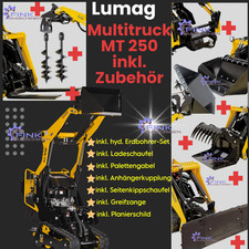Lumag Mini-Bagger Multitruck MTR 250 Lader Hoflader mit Zubehör Set
