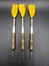 Vintage Dart Set with Yellow Feather Flights - 26g