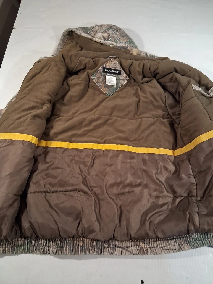 Realtree Camo Jacket Coat Mens M Green Hoodie Full Zip Extra - Image 3 of 4