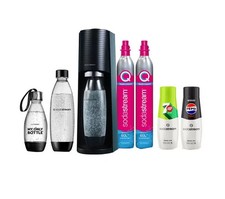 SODASTREAM Terra Sparkling Water Maker Bundle Pepsi & 7up Flavours & 3 Bottles