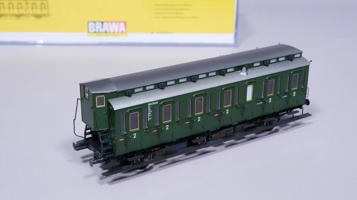 H0 DC Brawa 45454 Abteilwagen 2. Kl. B3 68 678 Ksl DB OVP #YÜ_1128
