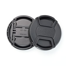 55mm Front Lens Cap 2 PACK Center Pinch Snap-On Cover for Canon Nikon Sony