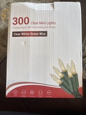 Home Accents Holiday 300 Light Clear Incandescent Mini Christmas lights