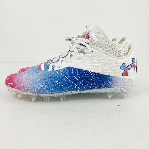 Under Armour Spotlight Clone 4 MC TX Fußballschuhe Herren 11,5 weiß blau neu ohne Karton - Bild 9 von 13