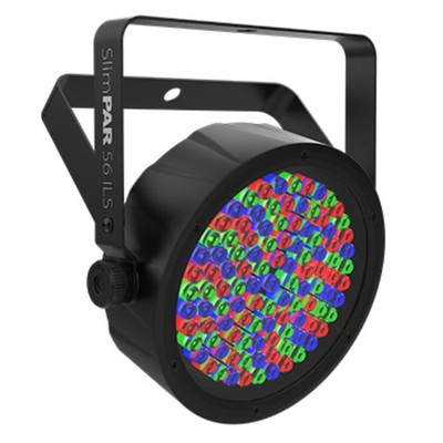 Set of 4 | Chauvet SlimPAR 56 LED Lights | CH-05 Security Cables | Black