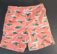 Old Navy Kid Boys Printed Alligator Swim Trunks Shorts Size Large 10-12