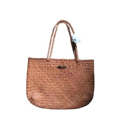Modische Stroh Damen Taschen Schulter Handtaschen Strandtaschen Aufbewahrung 9503