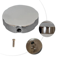 Bouton de commande de baignoire en alliage de zinc 74 mm finition chromée élé