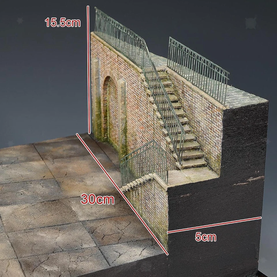 1/35 Building Model Kit Scenery Layout Sand Table Architecture Model - Image 2 of 4