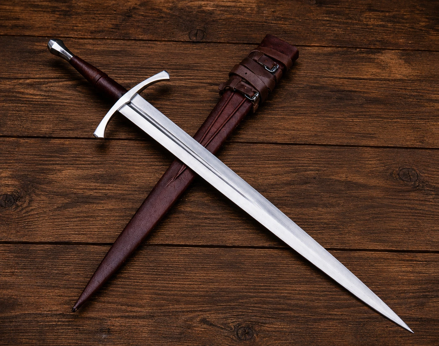 Handmade High Carbon Steel Blade Survival Viking Sword, Hunting Sword Camping