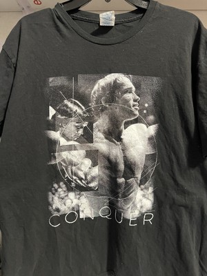 Conquer Arnold Men s Black Size XL Short Sleeve T Shirt Power Body Building