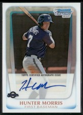 2011 Bowman Chrome #BCP130 Hunter Morris Prospect Autographs Refractors #/500