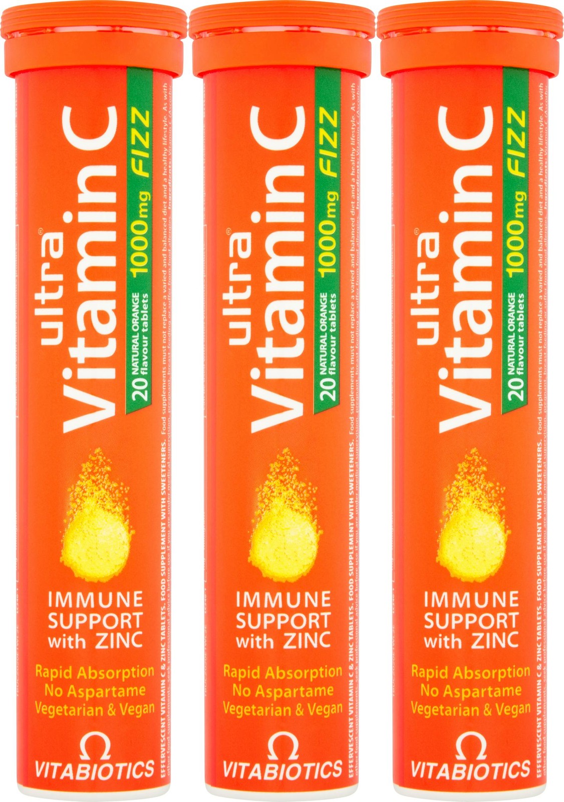 2 x Ultra Vitamin C + Zinc 20 Natural Orange Flavoured Effervescent Tablets - Image 7