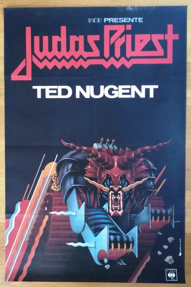 JUDAS PRIEST TED NUGENT affiche concert poster originale 116x77 cm '84 - Photo 1/1