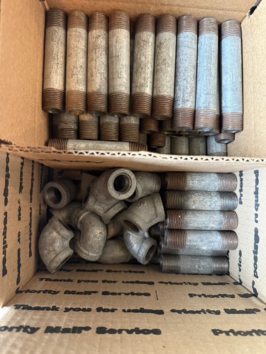 Plumbers Special.. 1/2โ Galvanized Pipe And Fitting Collection. See Description