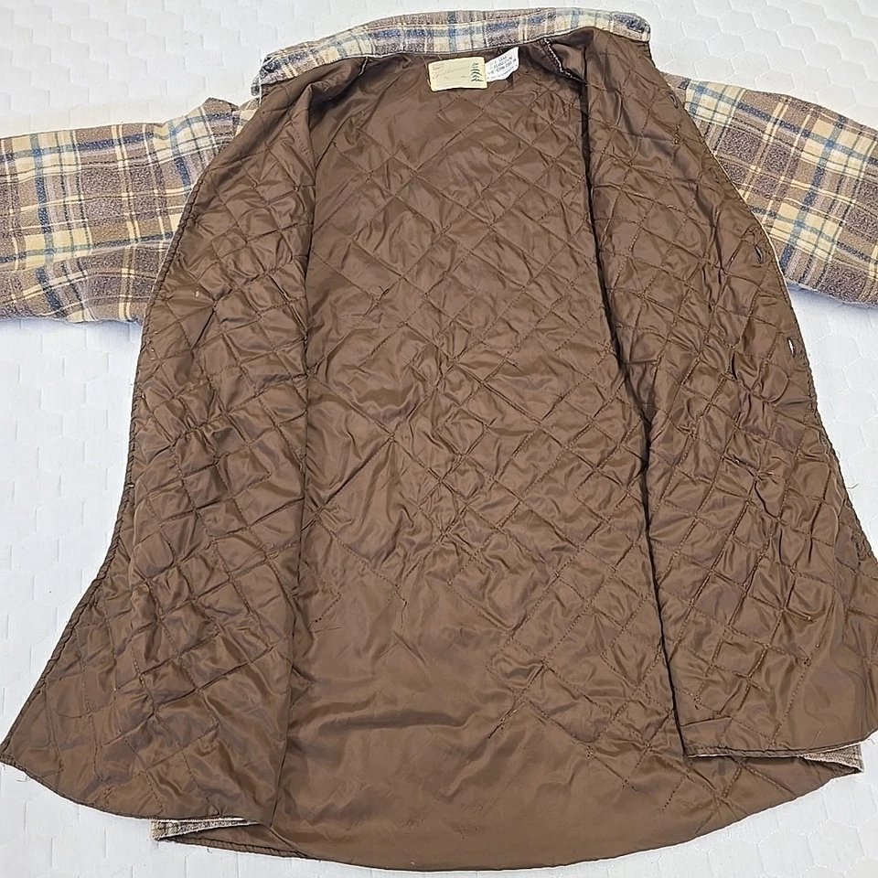 Vtg Sears Fieldmaster Perma-Prest Men's Quilt Lined 60's Outdoor Flannel Size XL - Image 4 of 4