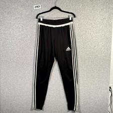 Adidas Climacool Track Pants Womens Small Black White 3 Stripes Tricot Logo