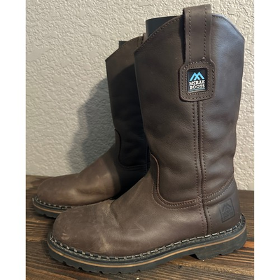#ad McRae Boots Mens Size 7.5M Brown Leather Oil Slip Resistant Work Boot Farm Chore $55.88