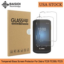 2PCS Tempered Glass Screen Protector for Zebra TC20 TC200J TC25 US STOCK