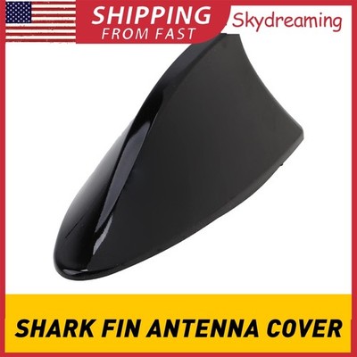 Black Shark Fin Antenna Cover for Car Trim Signal Radio AM/FM Aerial Universal H