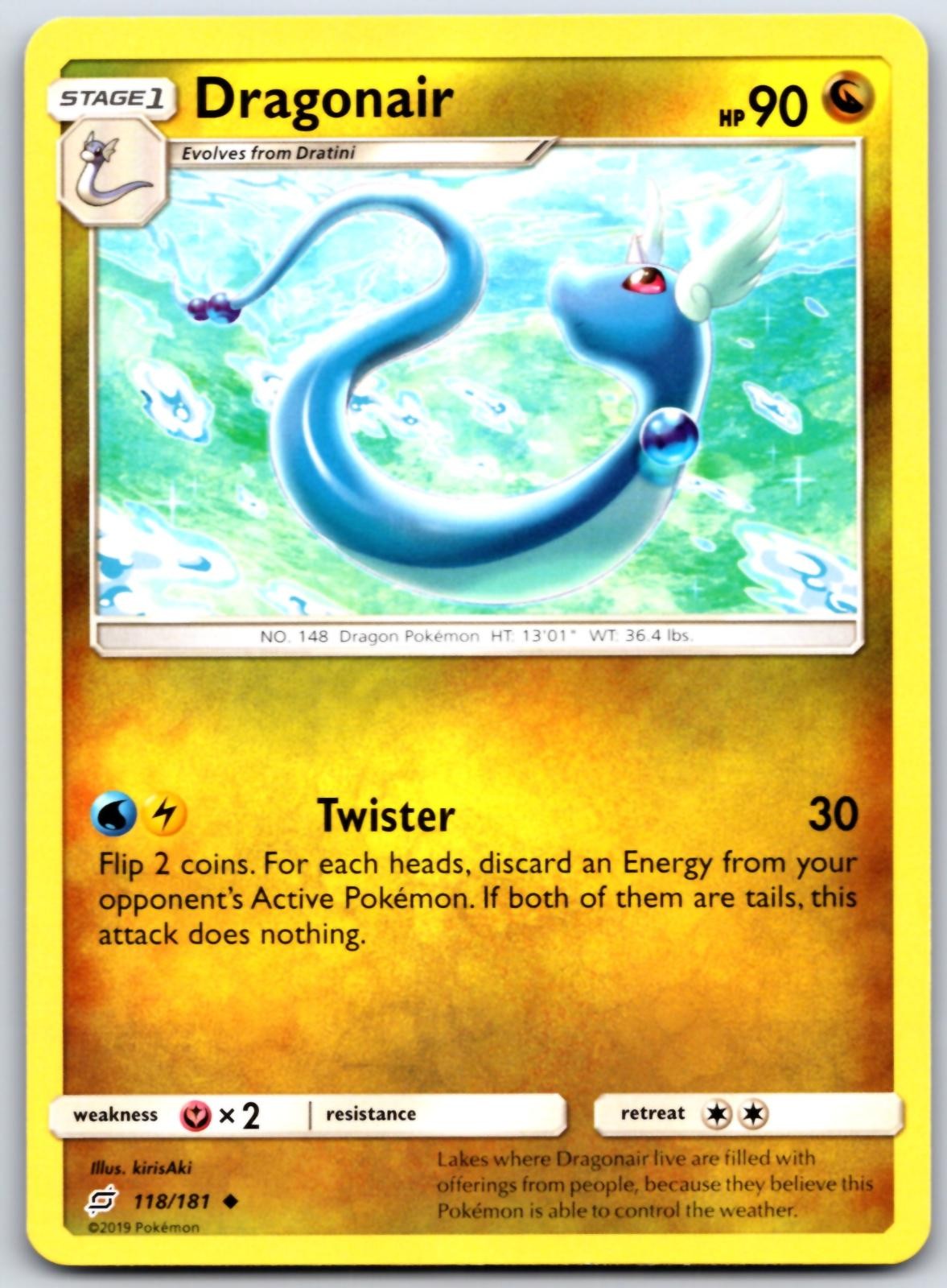 Dragonair 118 UC Team Up Pokemon NM
