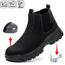 Steel Toe Cap Shoes For Men Work Boots Puncture-Proof Safety Shoes non-slip