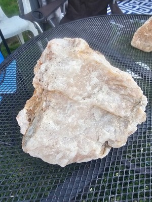 22.2 LB Massive Natural  Quartz Crystal Peach White Translucent Display Stone